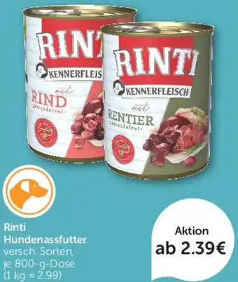 ZooRoyal Rinti Hundenassfutter 800 g Dose Angebot