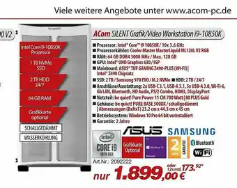 ACom PC Acom Silent Grafik-video Workstation I9-108550k Angebot