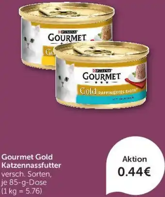 ZooRoyal Gourmet Gold Katzennassfutter 85 g Dose Angebot