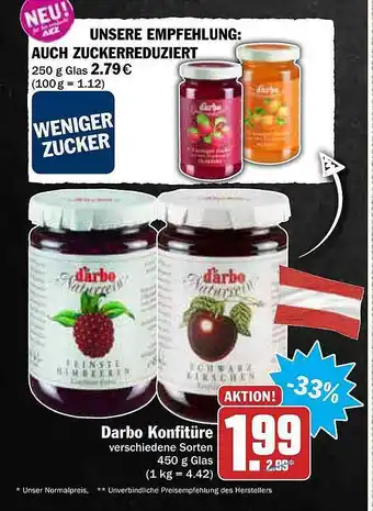 AEZ Darbo Konfitüre Verschiedene Sorten Angebot