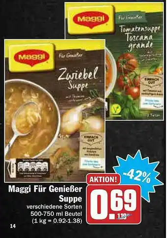 AEZ Maggi Für Genießer Suppe Verschiedene Sorten Angebot