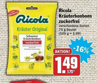 AEZ Ricola Kräuterbonbons Zuckerfrei Verschiedene Sorten Angebot