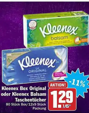 AEZ Kleenex Box Original Oder Kleenex Balsam Taschentücher Angebot