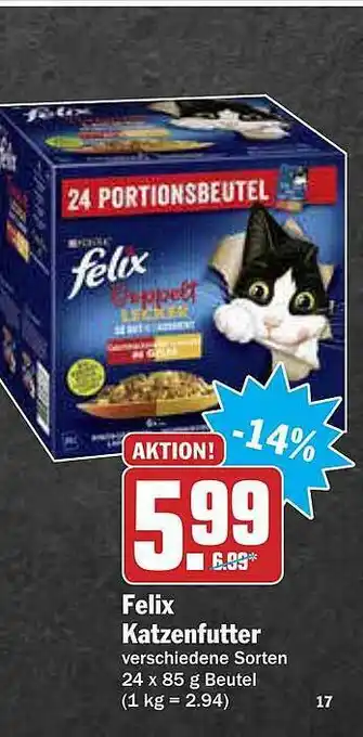 AEZ Felix Katzenfutter Verschiedene Sorten Angebot