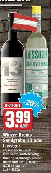 AEZ Winzer Krems Sandgrube 13 Oder Lässiger Verschiedene Sorten Angebot