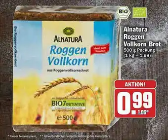 AEZ Alnatura Roggen Vollkorn Brot Angebot