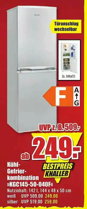 B1 Discount Baumarkt Külh-gefrier-kombination Kgc145-50-040f Angebot