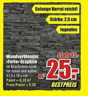 B1 Discount Baumarkt Wandverblender Ferla Graphite Angebot