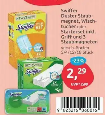 Budni Swiffer Duster Staub-magnet, Wischtucher Oder Starterset Inkl. Griff Und 3 Staubmagneten Angebot