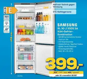 Euronics XXL Samsung Rl 30 J 3005 Sa Kühl-gefrier-kombination Angebot