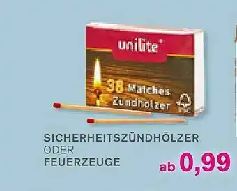 KODi Sicherheitszündhölzer Oder Feuerzeuge Angebot