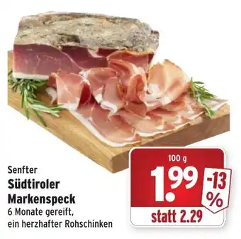 Wasgau Senfter Südtiroler Markenspeck 100g Angebot