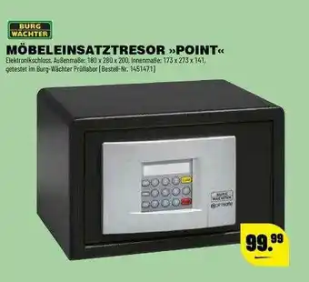 Leitermann Baumarkt Möbeleinstatztresor »point« Burg Wächter Angebot