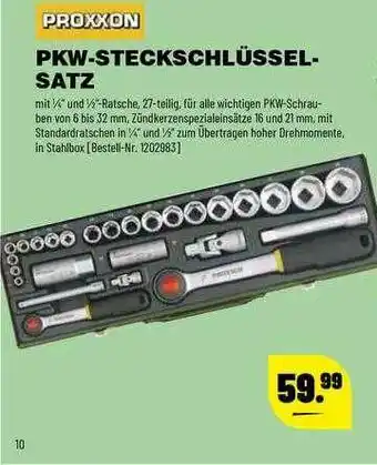 Leitermann Baumarkt Proxxon Pkw-steckschlüssel-satz Angebot