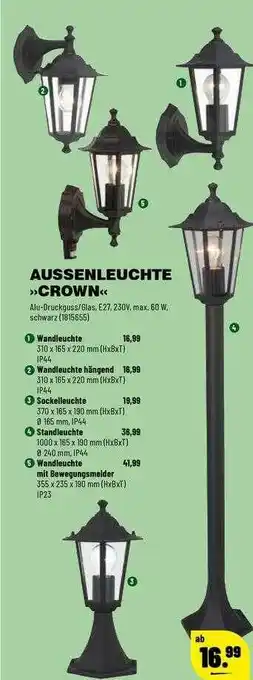 Leitermann Baumarkt Aussenleuchte Crown Angebot