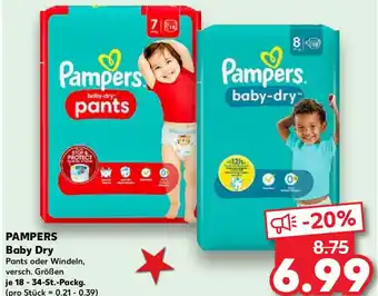 Kaufland PAMPERS Baby Dry 18-34 St. Packg. Angebot