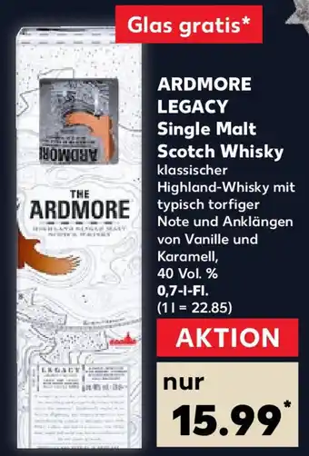 Kaufland ARDMORE LEGACY Single Malt Scotch Whisky 0,7 L-Fl. Angebot