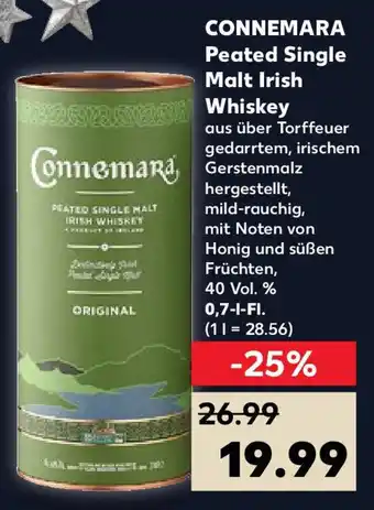 Kaufland CONNEMARA Peated Single Malt Irish Whiskey 0,7 L-Fl. Angebot