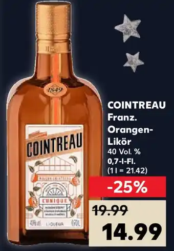 Kaufland COINTREAU Franz. Orangen-Likör 0,7 L-Fl. Angebot