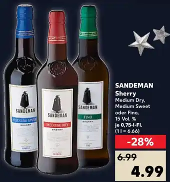 Kaufland SANDEMAN Sherry 0,75 L-Fl. Angebot