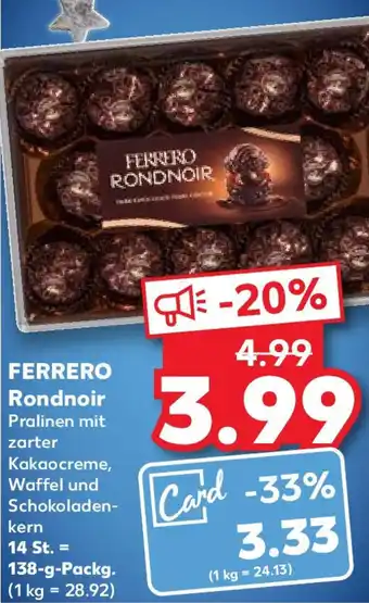 Kaufland FERRERO Rondnoir 138 g Packg. Angebot