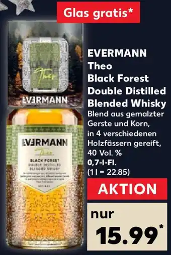 Kaufland EVERMANN Theo Black Forest Double Distilled Blended Whisky 0,7 L-Fl. Angebot