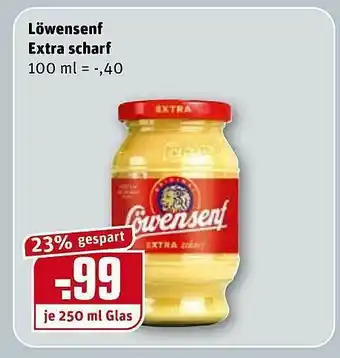 REWE Löwensenf Extra Scharf Angebot