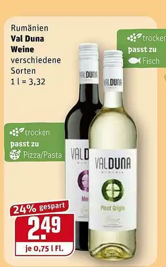 REWE Rümänien Val Duna Weine Angebot