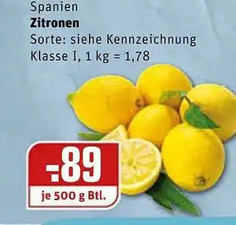 REWE Spanien Zitronen Angebot