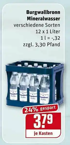 REWE Burgwallborn Mineralwasser Angebot