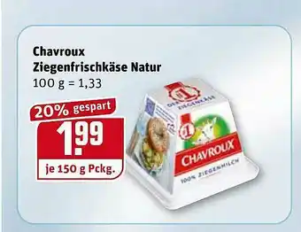 REWE Chavroux Ziegenfrischkäse Natur Angebot