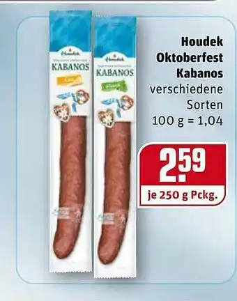 REWE Houdek Oktoberfest Kabanos Angebot