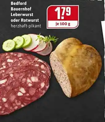 REWE Bedford Bauernhof Leberwurst Oder Rotwurst Angebot