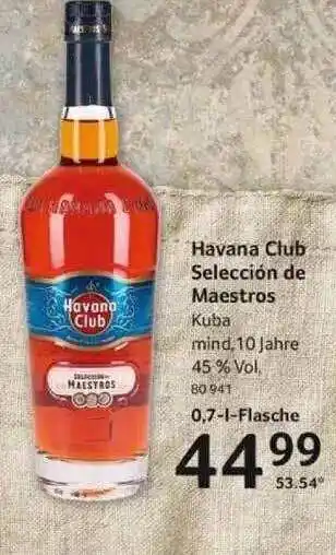 Selgros Havana Club Seleccion De Maestros Angebot