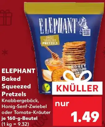 Kaufland ELEPHANT Baked Squeezed Pretzels 160 g Beutel Angebot