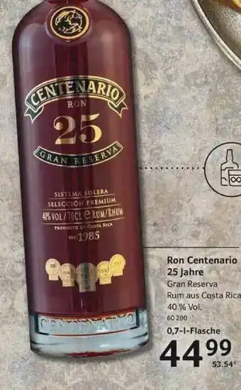 Selgros Ron Centenario 25 Jahre Angebot