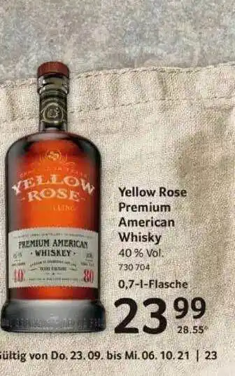 Selgros Yellow Rose Premium American Whisky Angebot