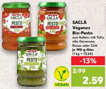 Kaufland SACLÀ Veganes Bio-Pesto 190 g Glas Angebot