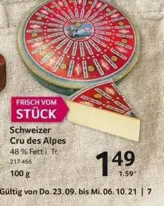 Selgros Schweizer Cru Des Alpes Angebot