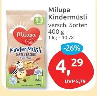 Budni Milupa Kindermüsli versch. Sorten 400 g Angebot