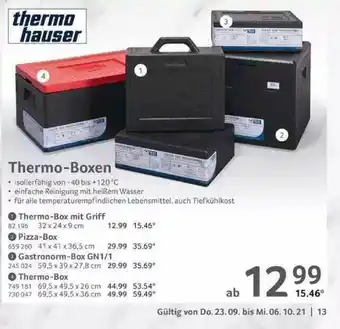 Selgros Thermo-hauser Thermo-boxen Angebot