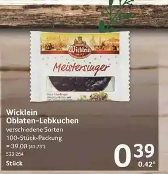 Selgros Wicklein Oblaten-lebkuchen Angebot