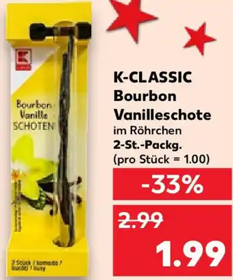 Kaufland K-CLASSIC Bourbon Vanilleschote 2 St. Packg. Angebot