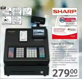 Selgros Sharp Kasse Xe E-177 X Bk Angebot