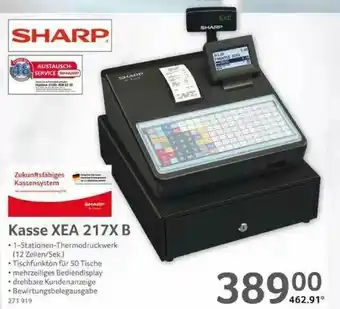 Selgros Sharp Kasse Xae 217 X B Angebot