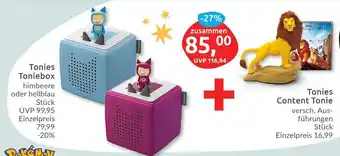 Budni Tonies Toniebox + Tonies Content Tonie Angebot