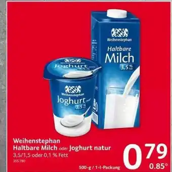 Selgros Weihenstephan Haltbare Milch Oder Joghurt Natur Angebot