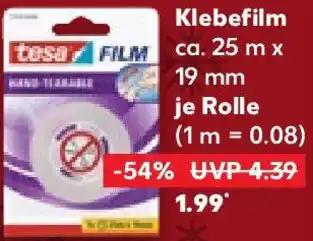 Kaufland tesa Klebefilm Angebot