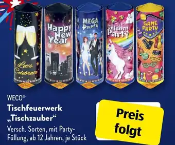 Aldi Süd WECO Tischfeuerwerk „Tischzauber" Angebot