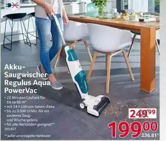 Selgros Akku-saugwischer Regulus Aqua Powervac Angebot